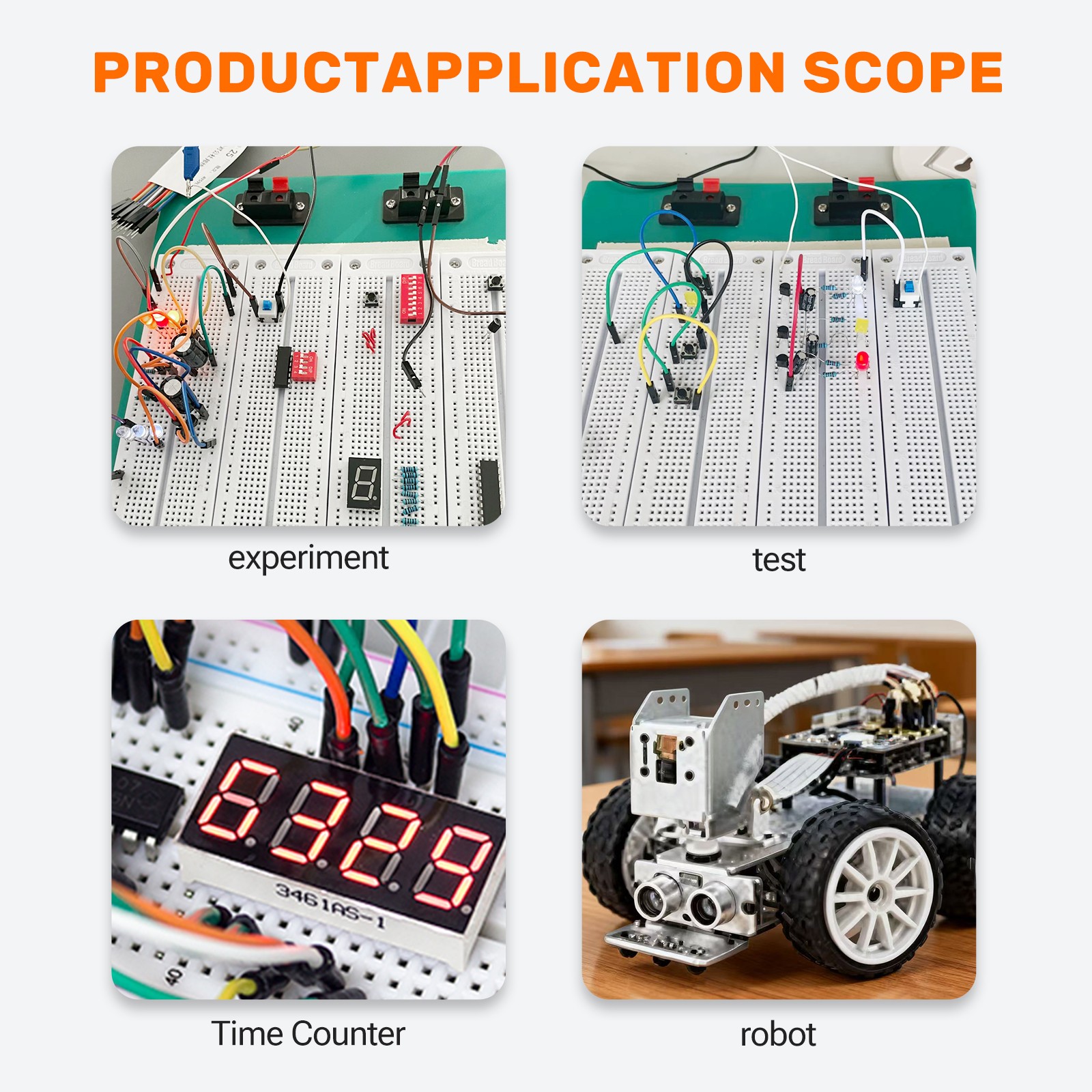 Risym SYB-500 Breadboard Combo 4-in-1 240x200x8.5mm – DIY Circuit Board