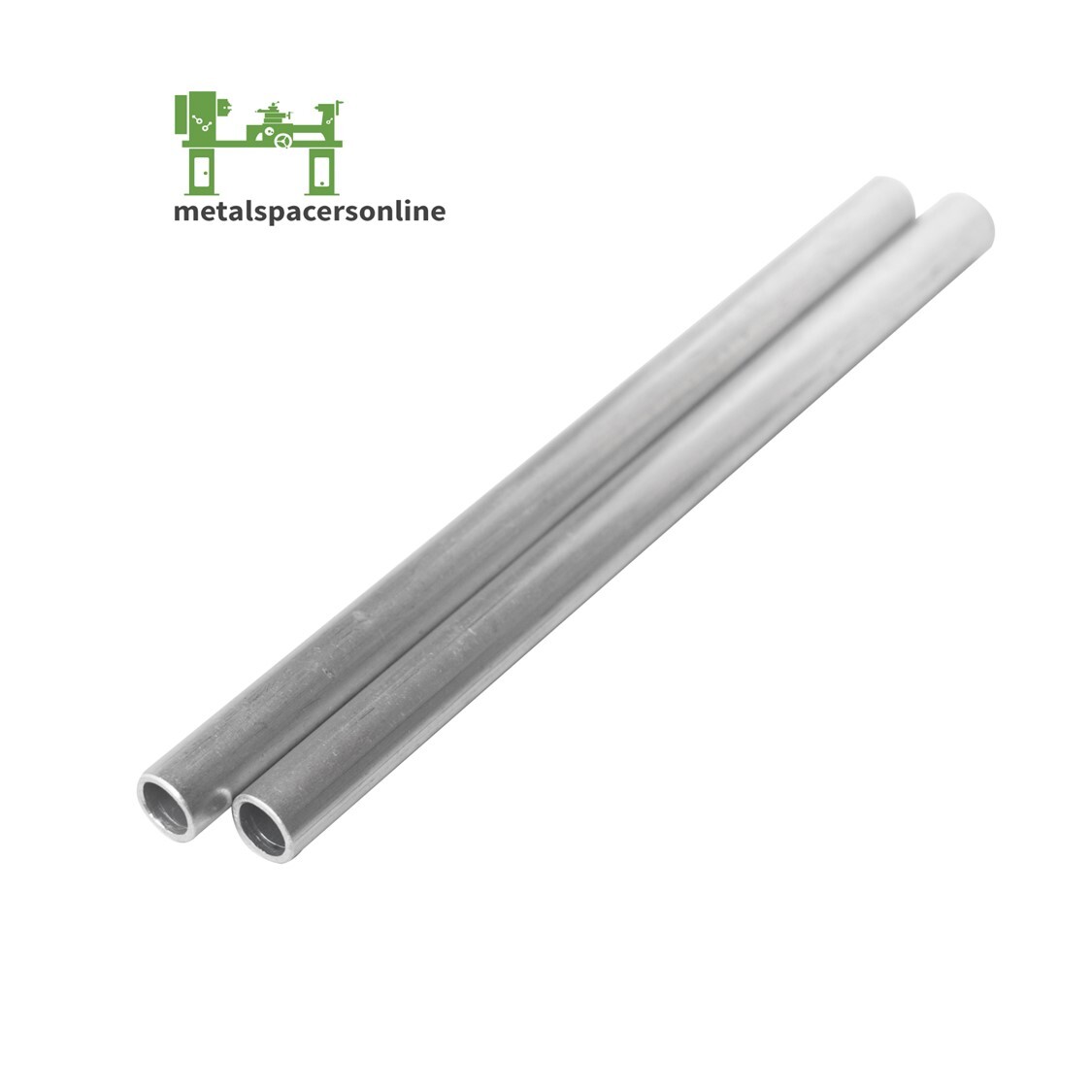 Aluminum Spacer-Tubing- 1/2″ OD x 3/8″ ID x 8″ Long–Fits M10 or 3/8″ Bolts
