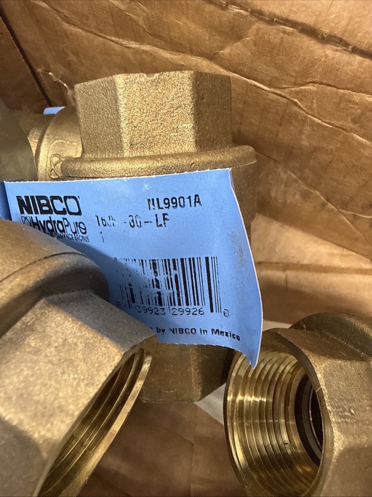 QTY 6: NIBCO Brass Ball Valve Manual Cold Water 1″ Solder LF