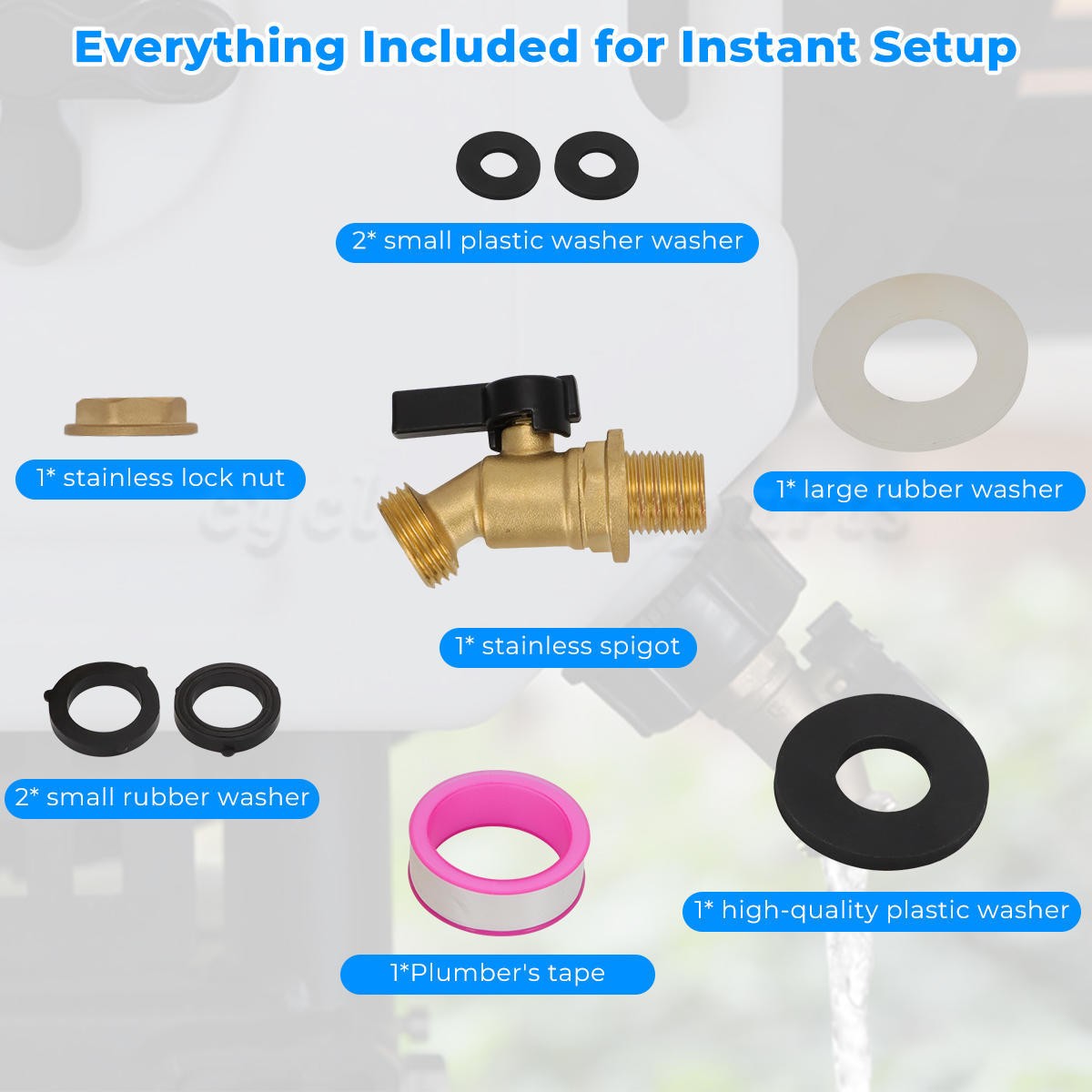For ROTOPAX Water Containers – Brass Water Container Turn Spigot Kit