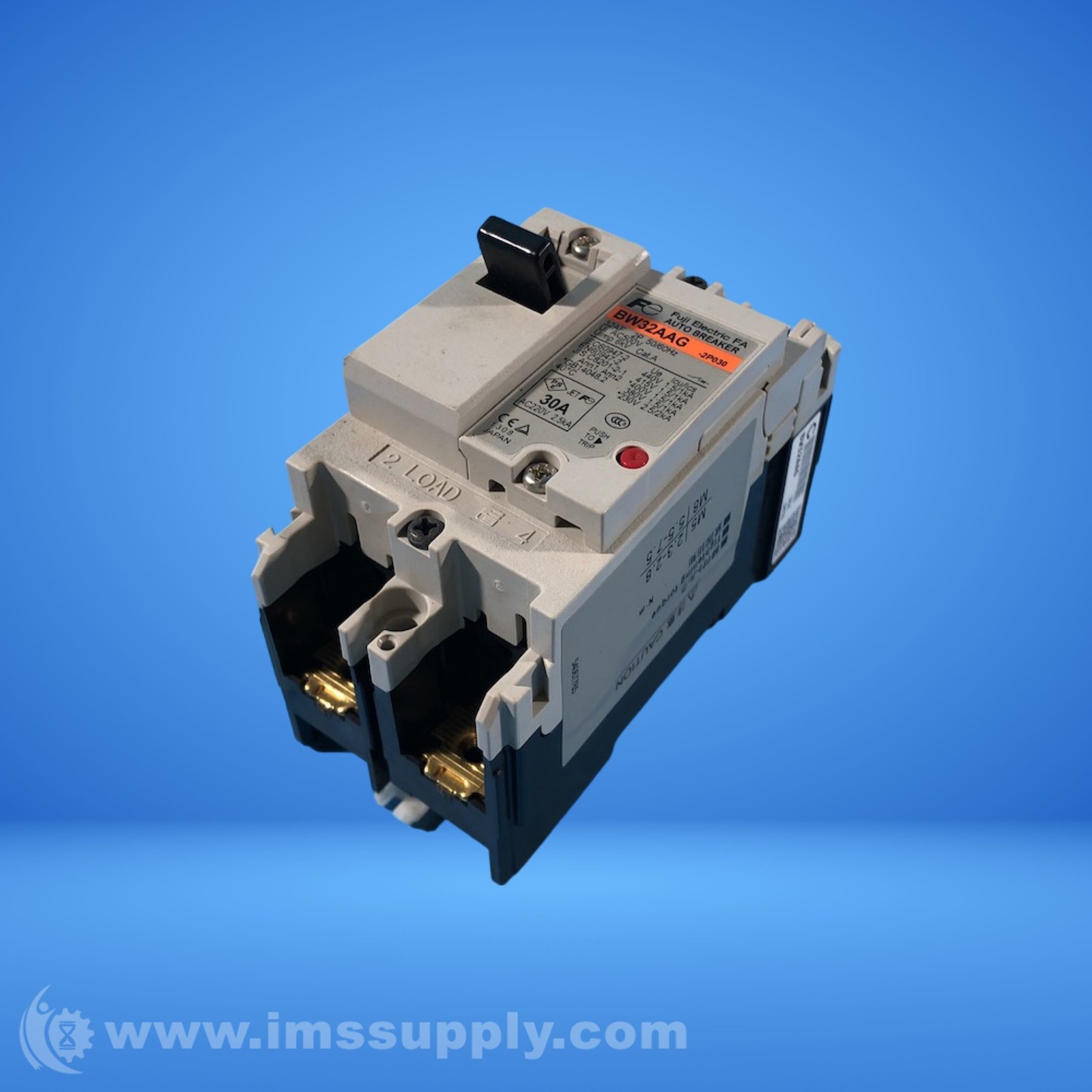 Fuji BW32AAG-2P030 Hydraulic Magnet Circuit Breaker, 2 Pole, 30A FNOB