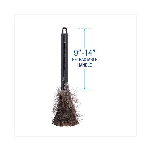 Boardwalk® Retractable Duster, Black Handle Extends 9″ to 14″, Each