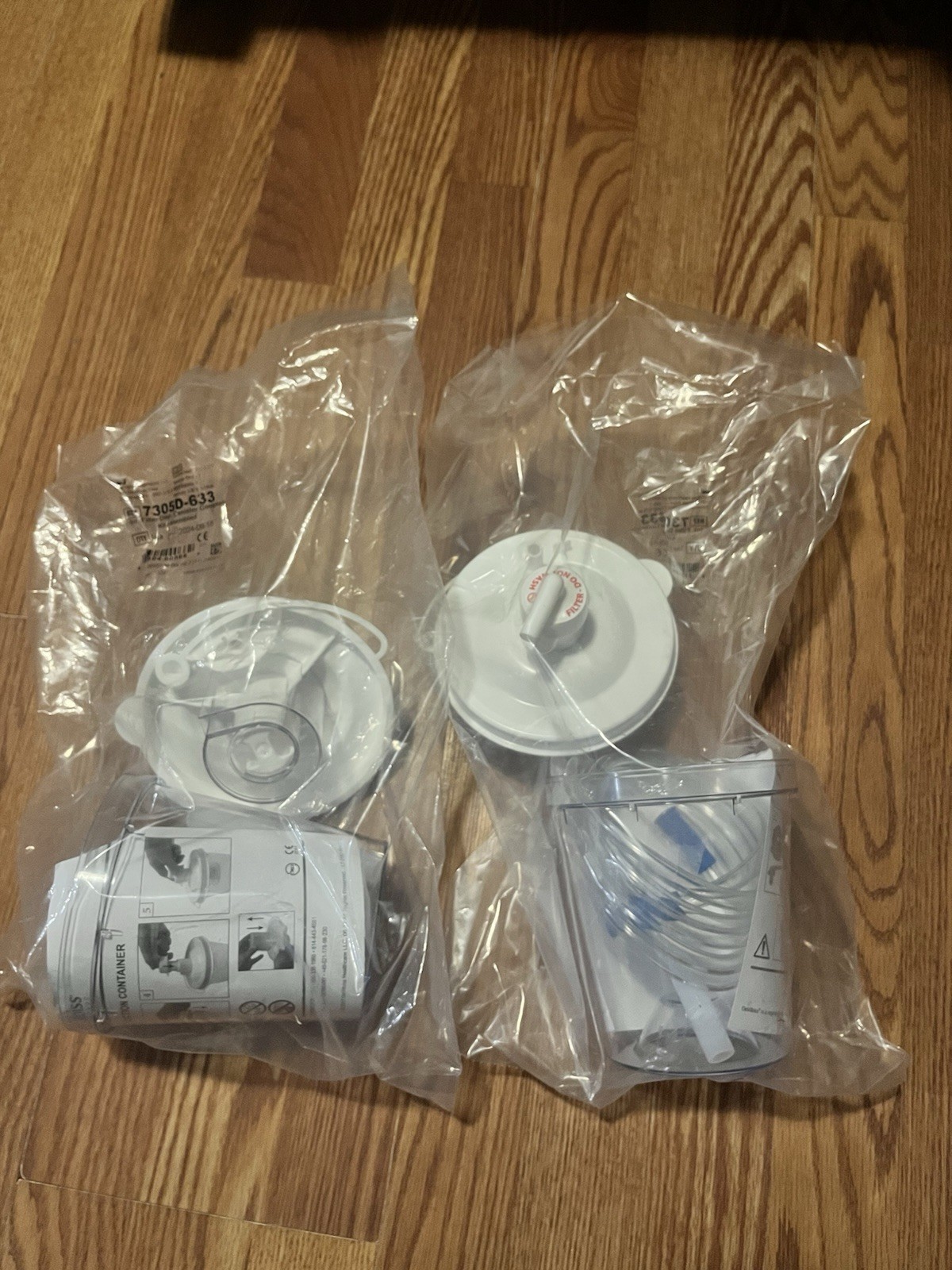 2 NEW DeVilbiss 800ml Suction Canister Kits with Filter and Tubing 7305D-633