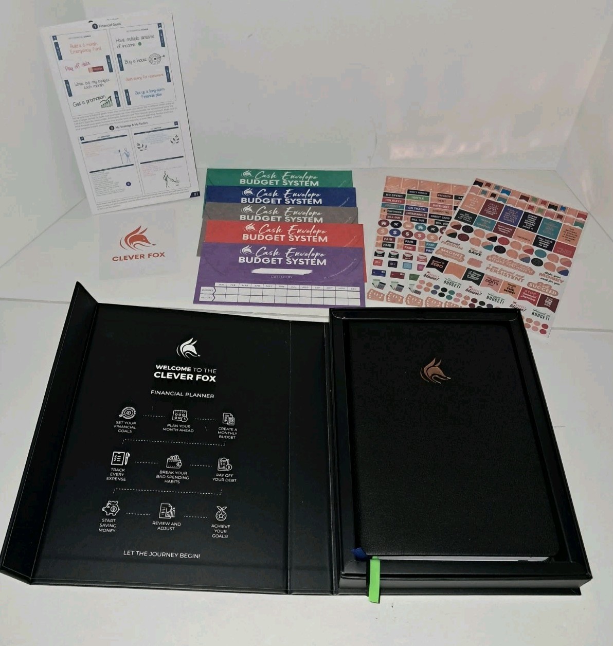 New! Clever Fox Financial Planner Budget System – Includes Envelopes & Stickers