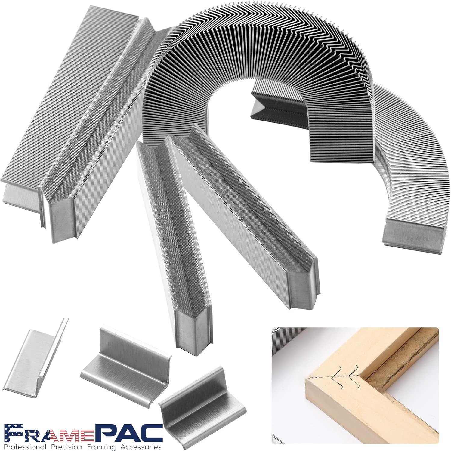 FramePac V Nails for Picture Frames Hardwood 10mm (3/8 Inch) 3/8 inch [10mm]