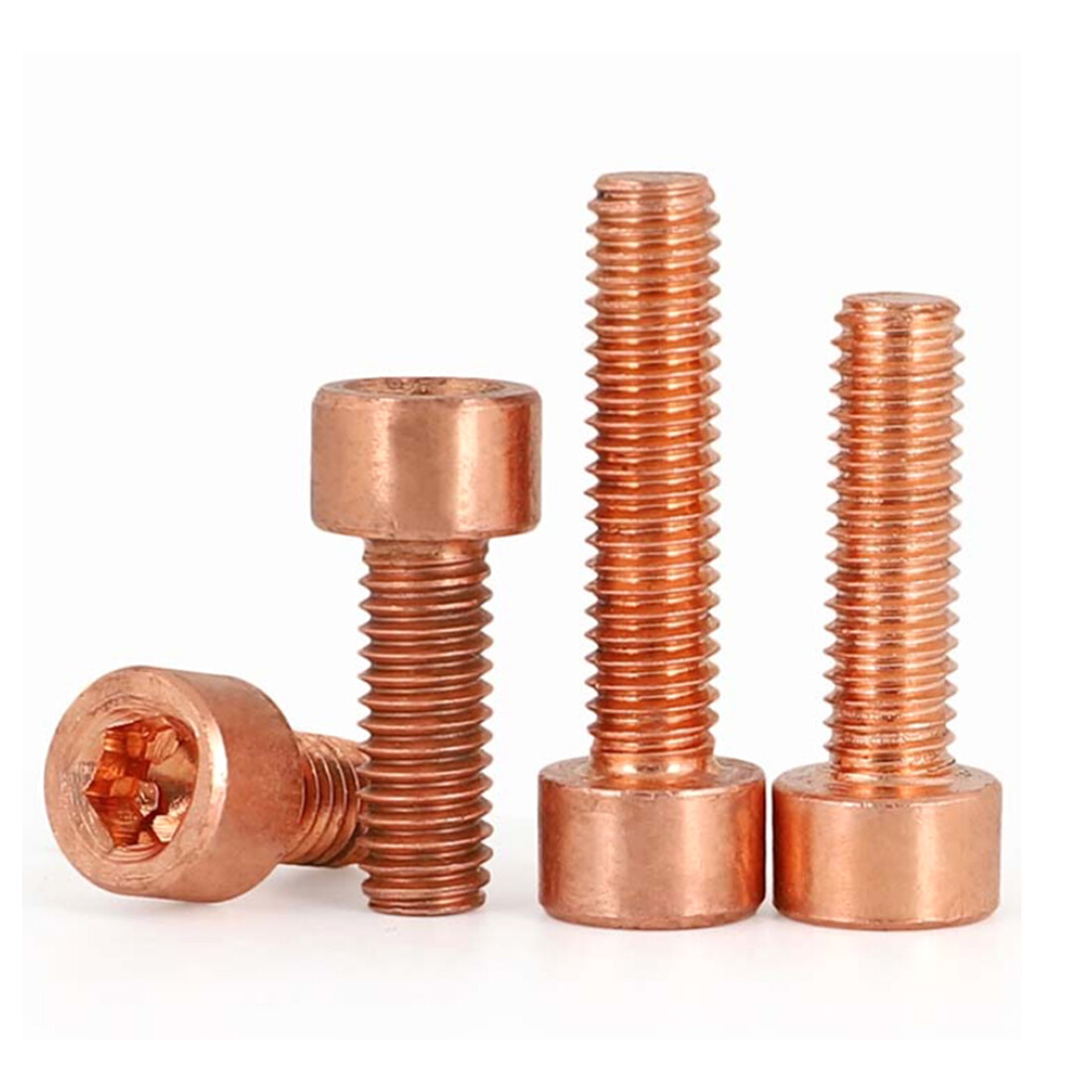 99% Copper Cap Head Screws M3 M4 M5 M6 M8 M10 M12 Hexagon Socket Allen Key Bolts