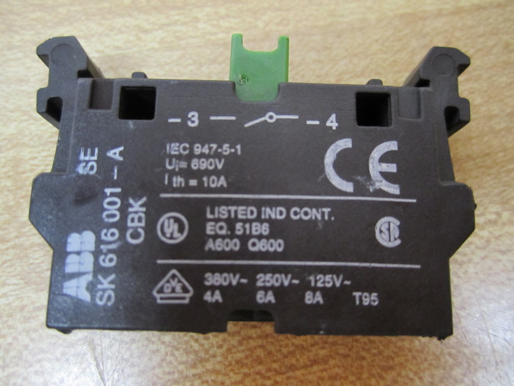 ABB SK 616 001-A Contact Block SK616001A CBK-CB10 (Pack of 3)