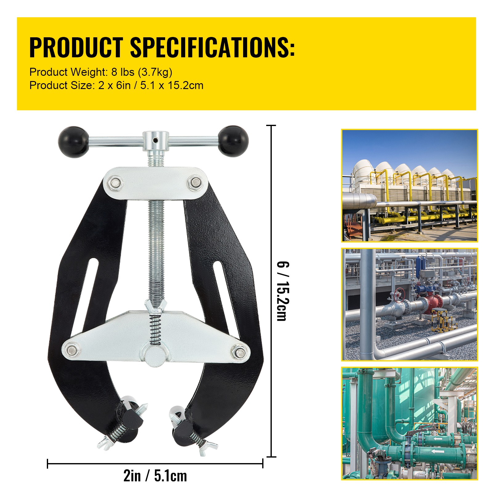 VEVOR Ultra Clamp Pipe Clamp 2″ – 6″ Welding Alignment Clamp or Ultra Fit Clamp