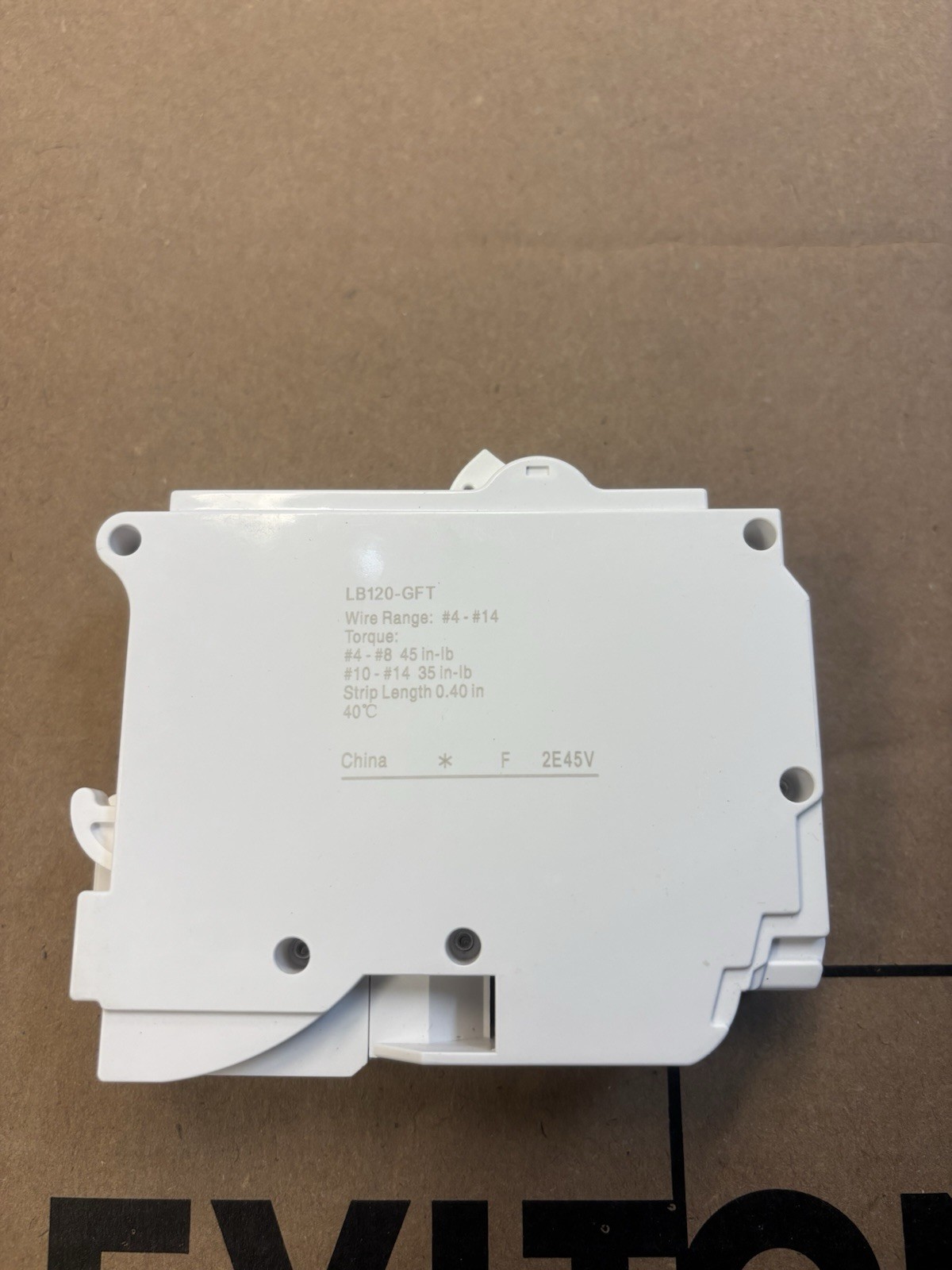Leviton LB120-GFT 20A 1-Pole 120V AC Plug-In GFCI Circuit Breaker White