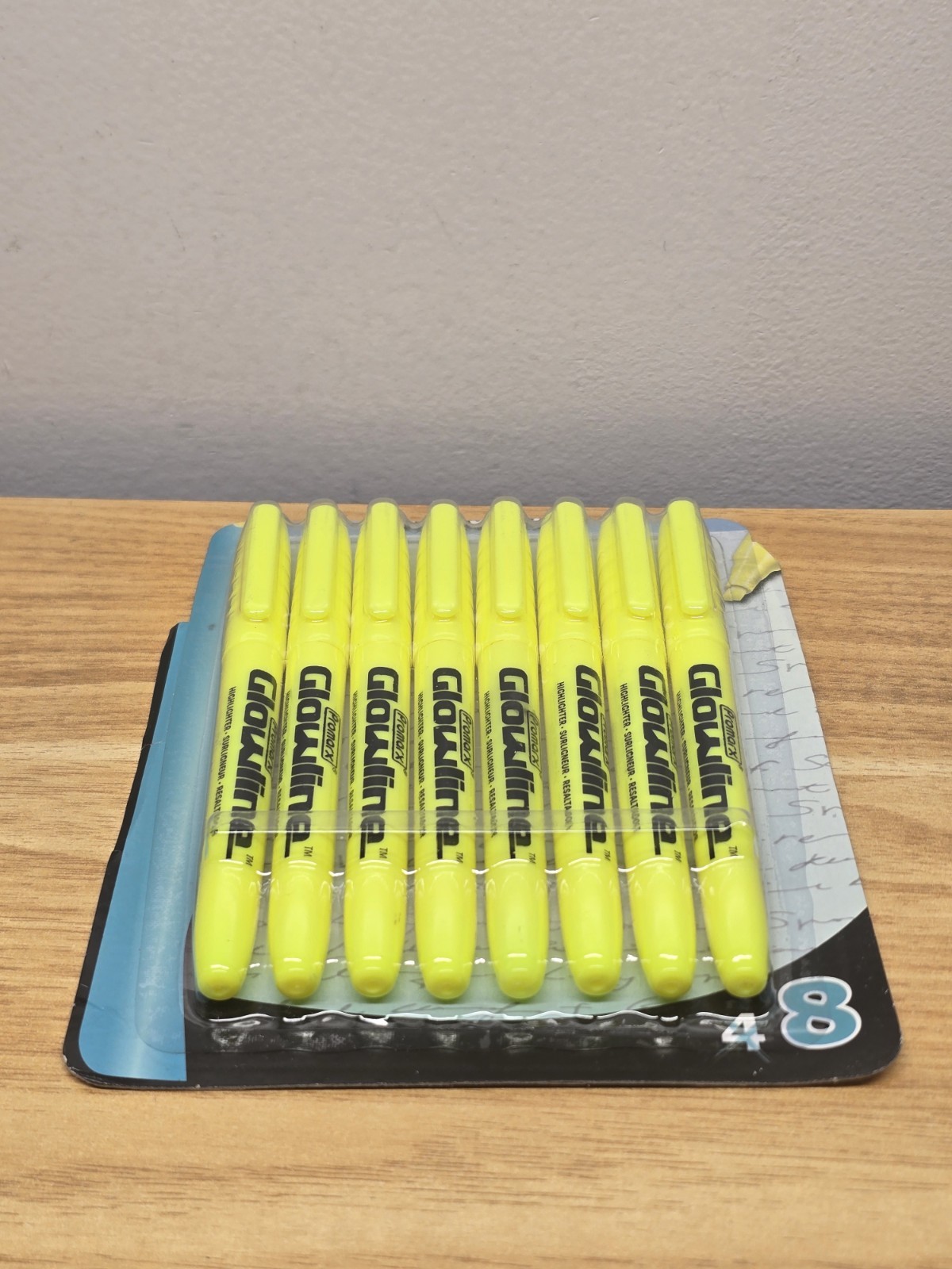 Sealed 8 Yellow Promarx Glowline Highlighters Chisel Tip