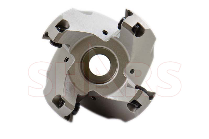 Shars CNC 2″ Coolant 45 Degree Indexable Face Mill SEHT Insert 4 Flute P[
