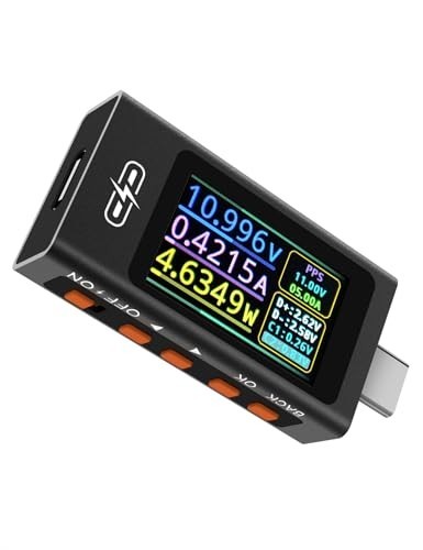 USB C Cable Tester 3.3-40V 0-12A Voltage Current Power Meter, Fast Charging Prot