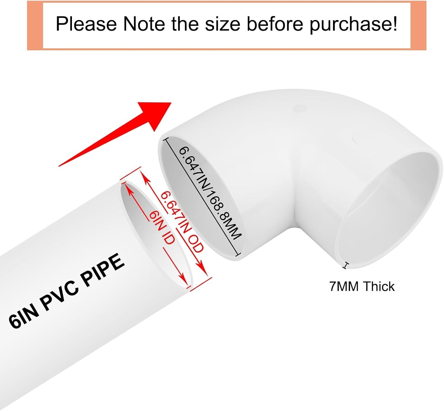 Durable 6 Inch 90 Degree PVC Elbow Connector for DIY Garden & Furniture Projects