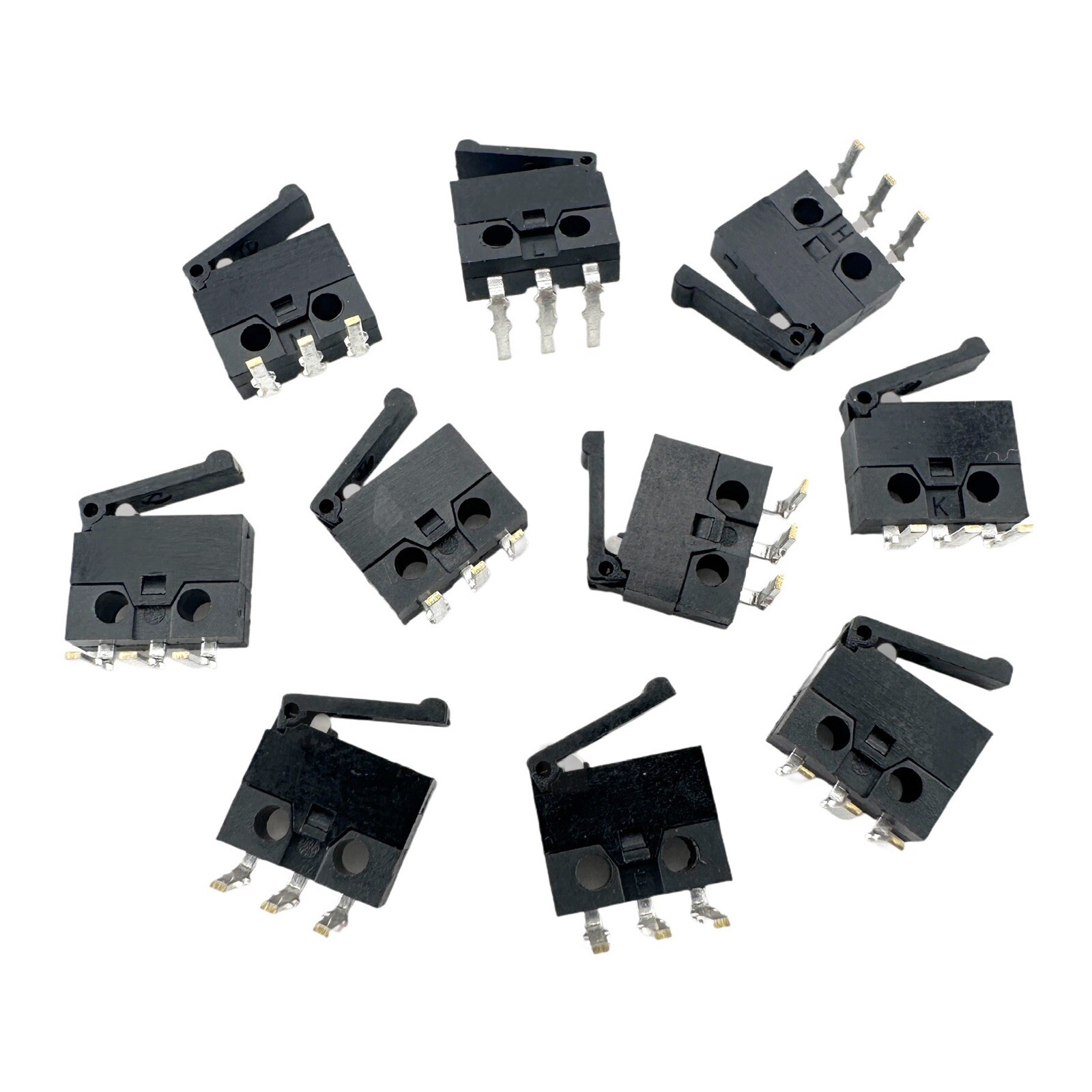 10 Pcs – Right Bent Camera Reset Detection Limit 3-Pin Micro-Switch KFC-V-307
