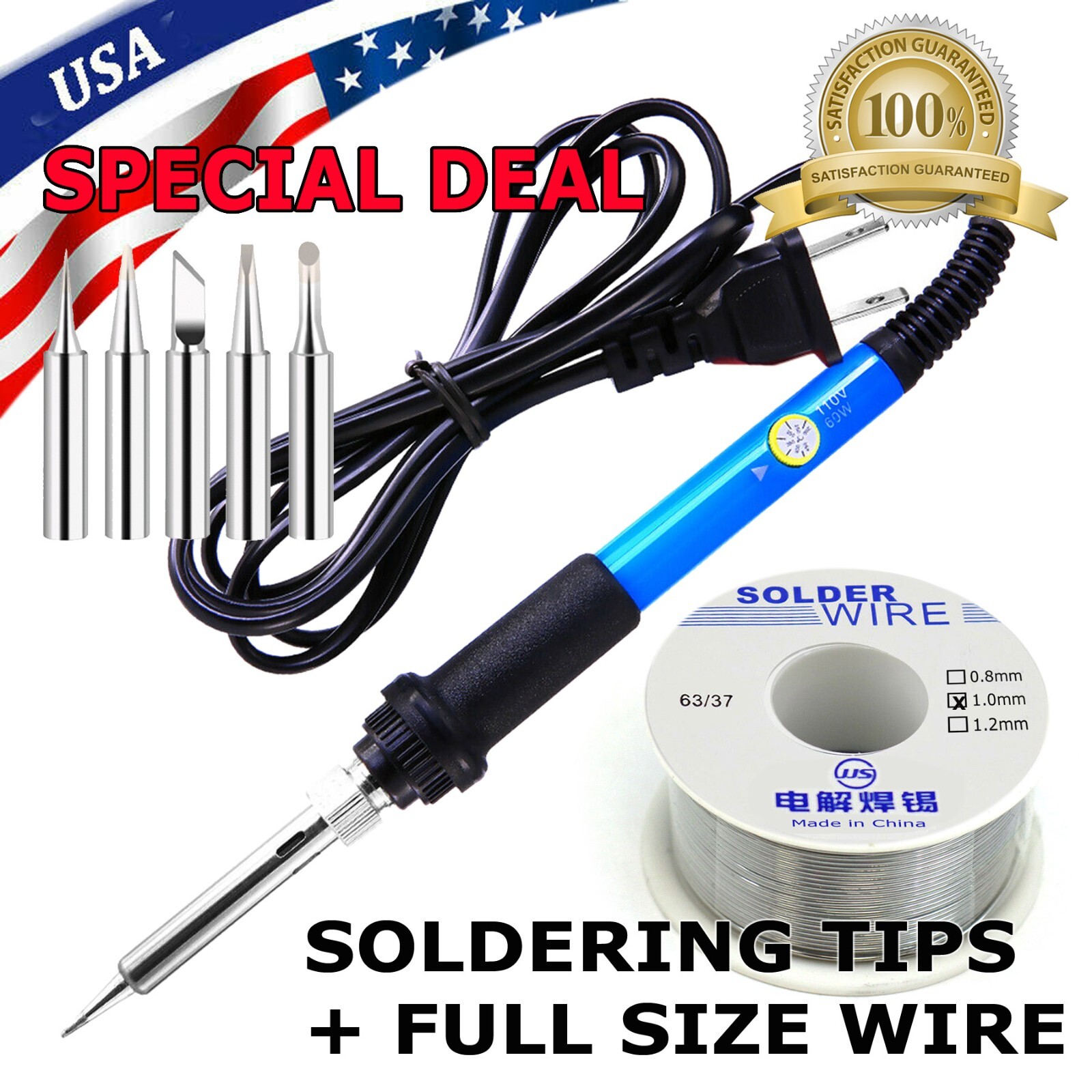 63 37 Tin Rosin Core Solder Wire Electrical Soldering Sn60 Flux .031″/1.0mm 50g