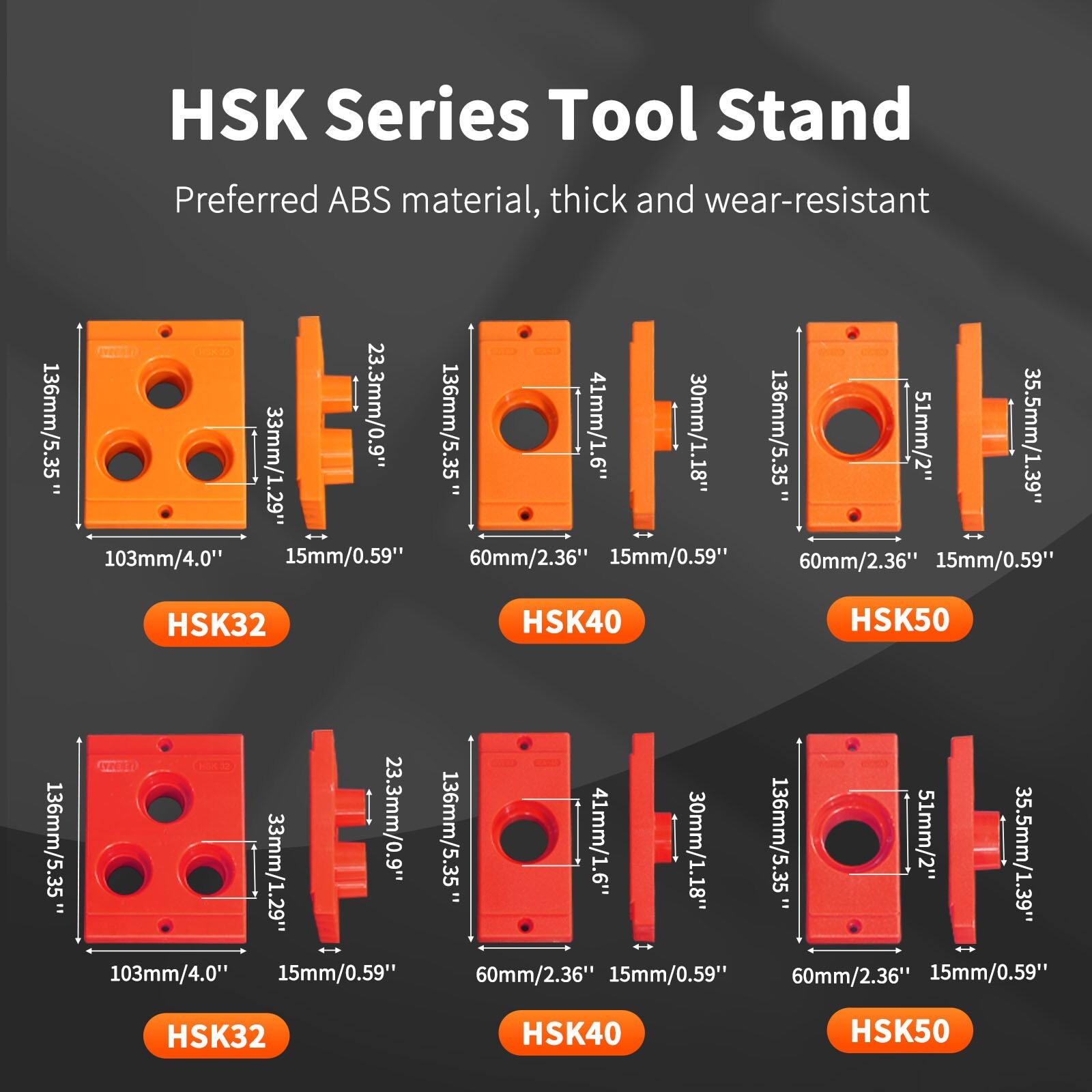 10 items Tool Rack Storage Rack HSK63/100 CAT50 CAT40 BT50 BT40/C3/C6