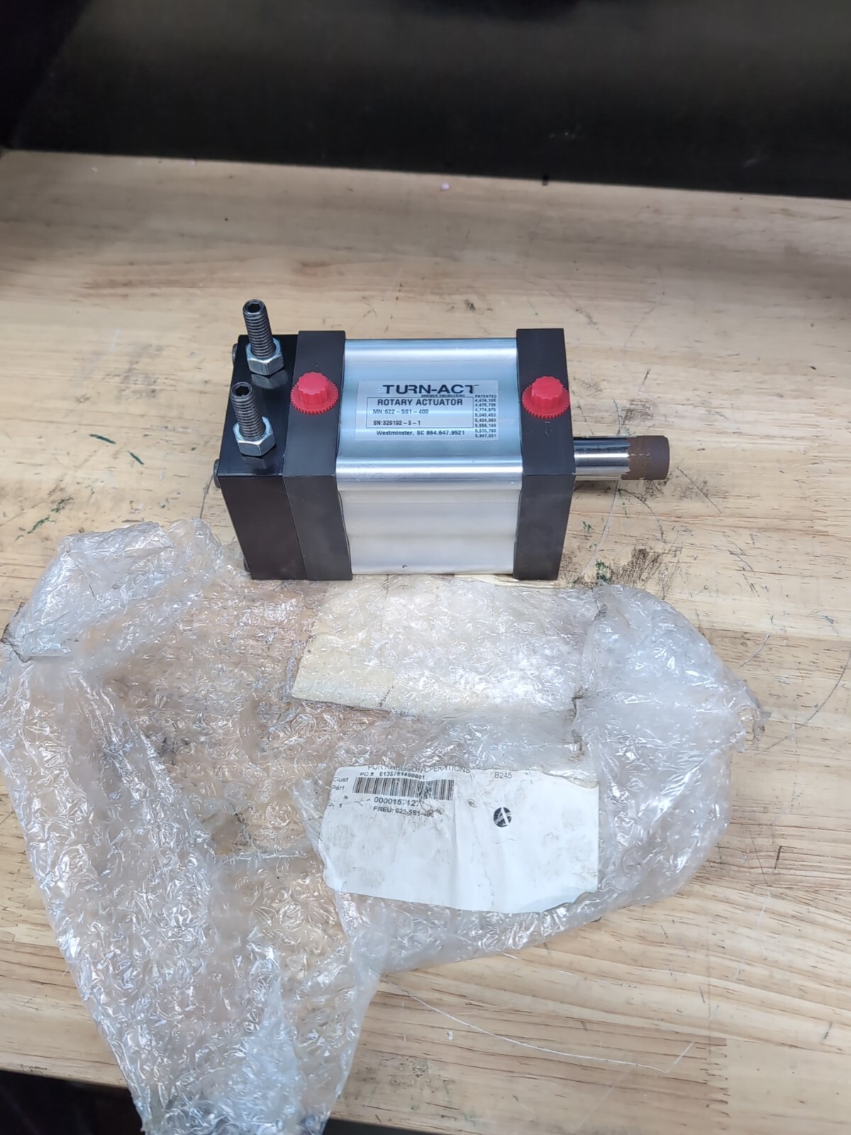NEW TURN-ACT ROTARY ACTUATOR 622-5S1-400