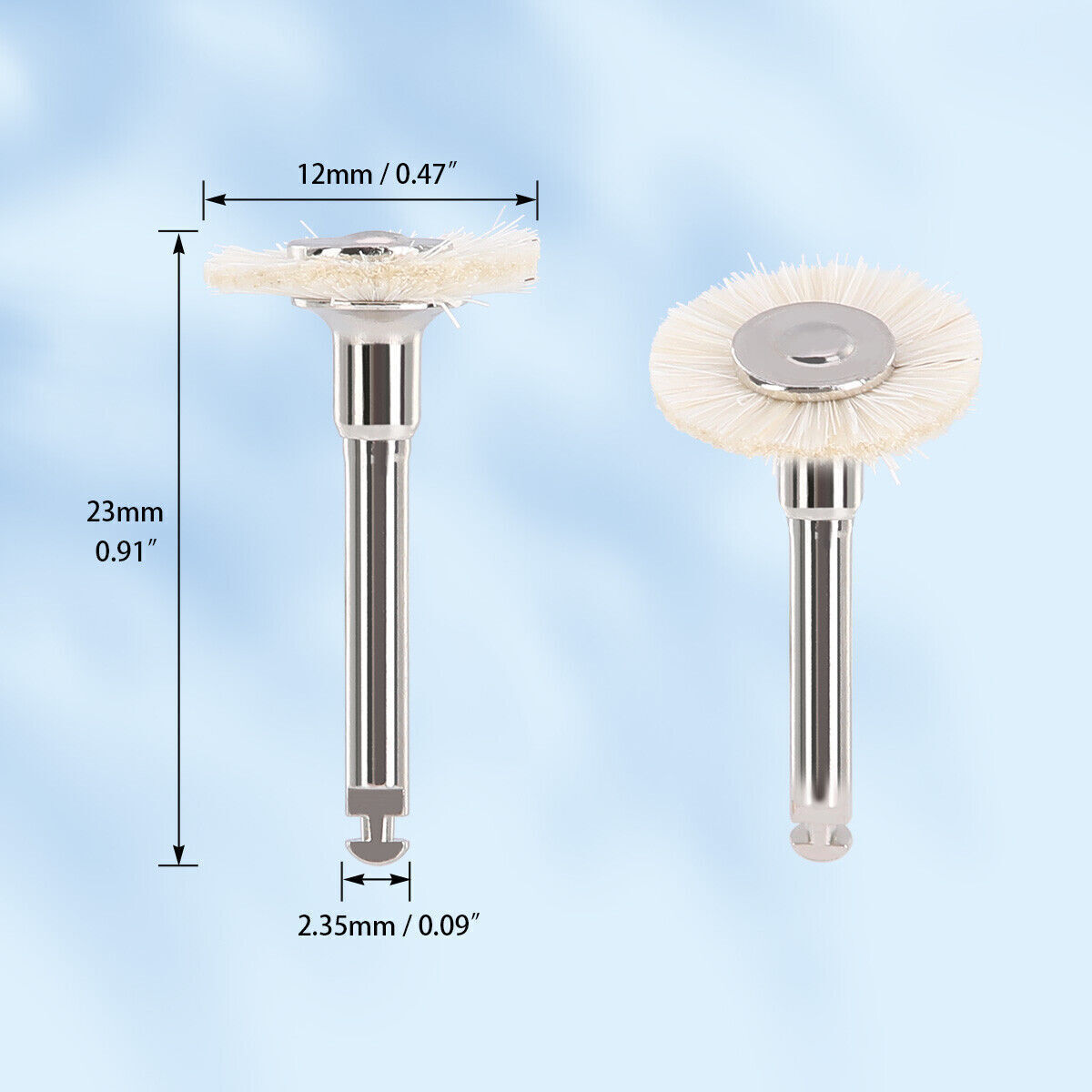 5Pc Goat Hair Dental Polishing Brush Wheel 2.35mm Contra Angle RA Latch Type HOT