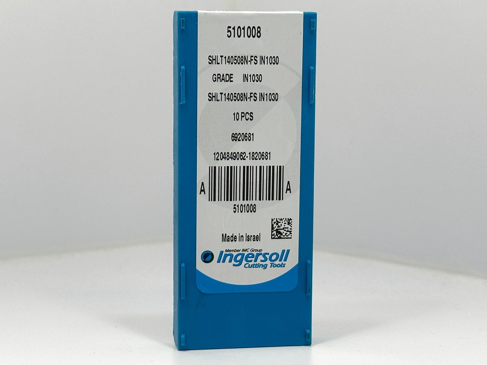 Ingersoll SHLT140508N-FS | New Carbide Inserts | 5101008 | Grade IN1030 | 10pcs