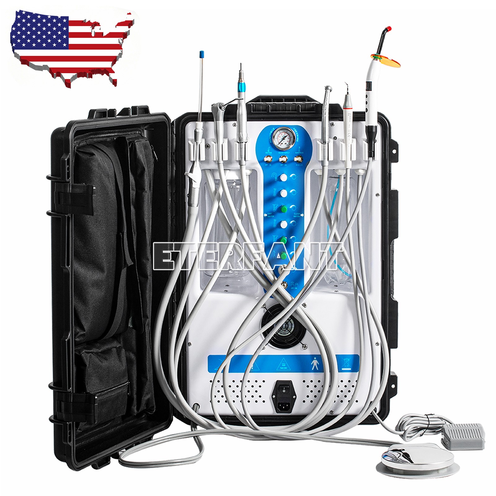 ETERFANT Dental Mobile Delivery Unit System/Cart Delivery/Medical Suction Unit