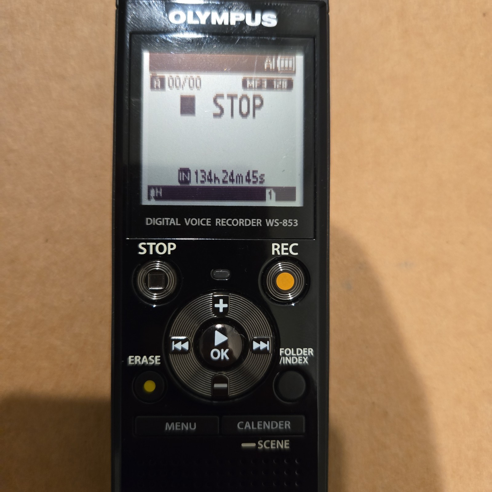 Olympus Digital Voice Recorder WS-853 W Case Alkaline Batteries Tested