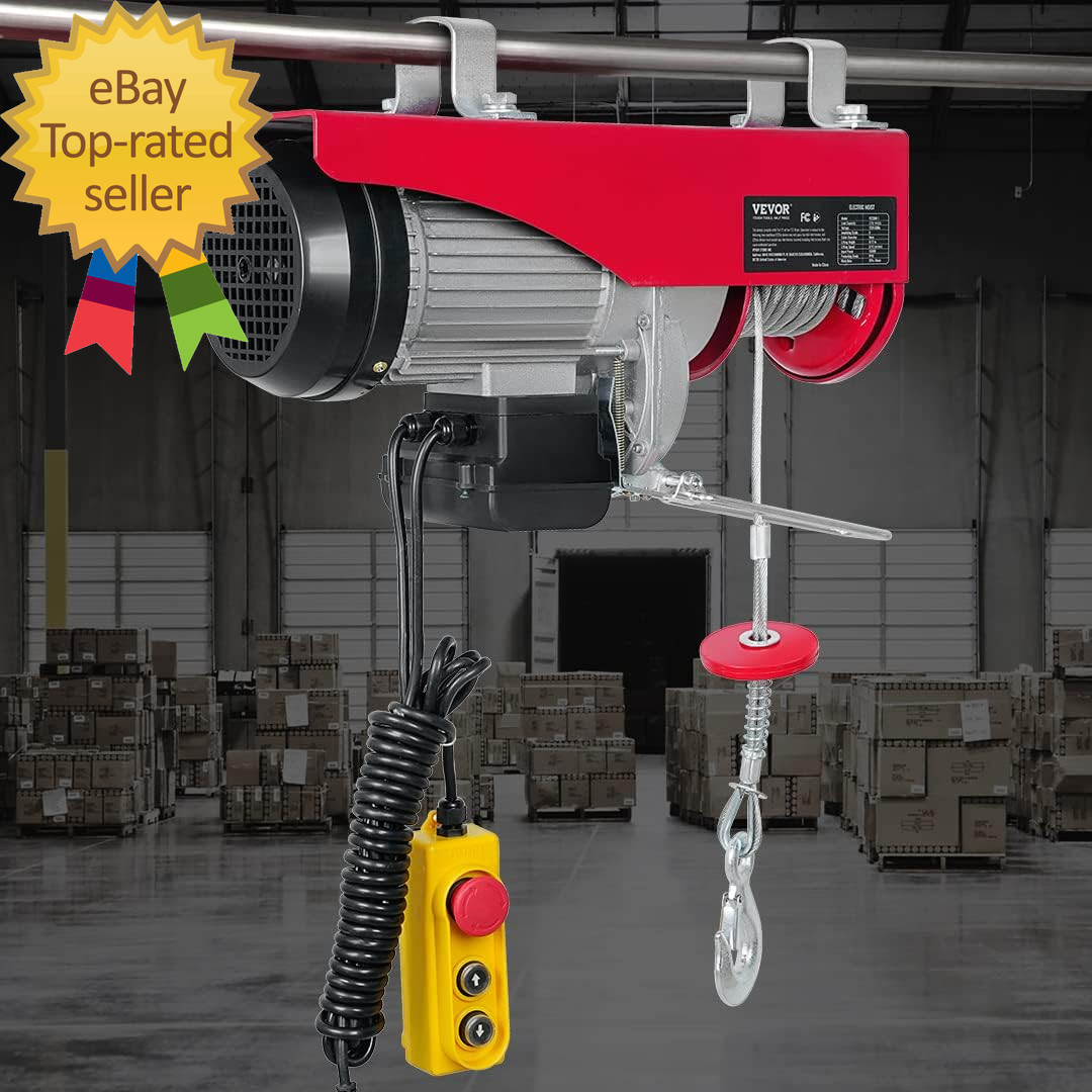 Electric Hoist with Remote Control, 440 Lbs Material Handling Tool, 110V Electri