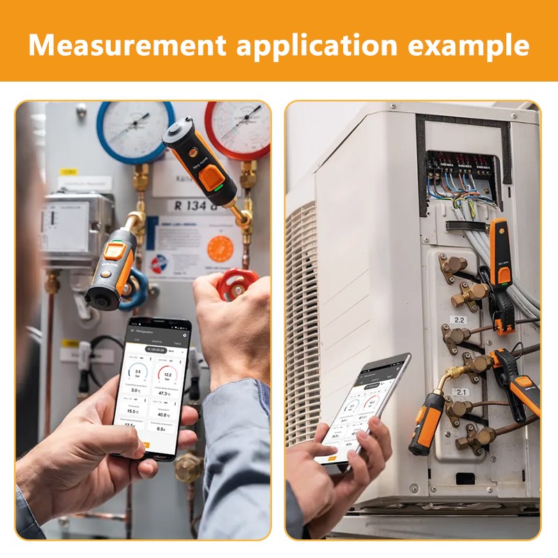 Testo 0563 0002 10 Smart Probes AC & Refrigeration Test Kit 2x549i & 115i HVAC