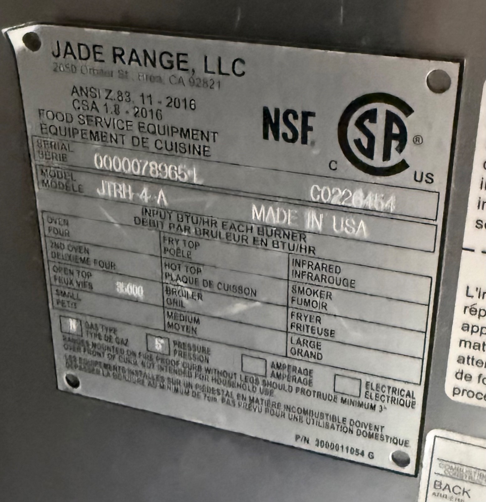 Jade Range Heavy Duty 24″ wide 4 Burners Hot Plate FREE SHIPPING