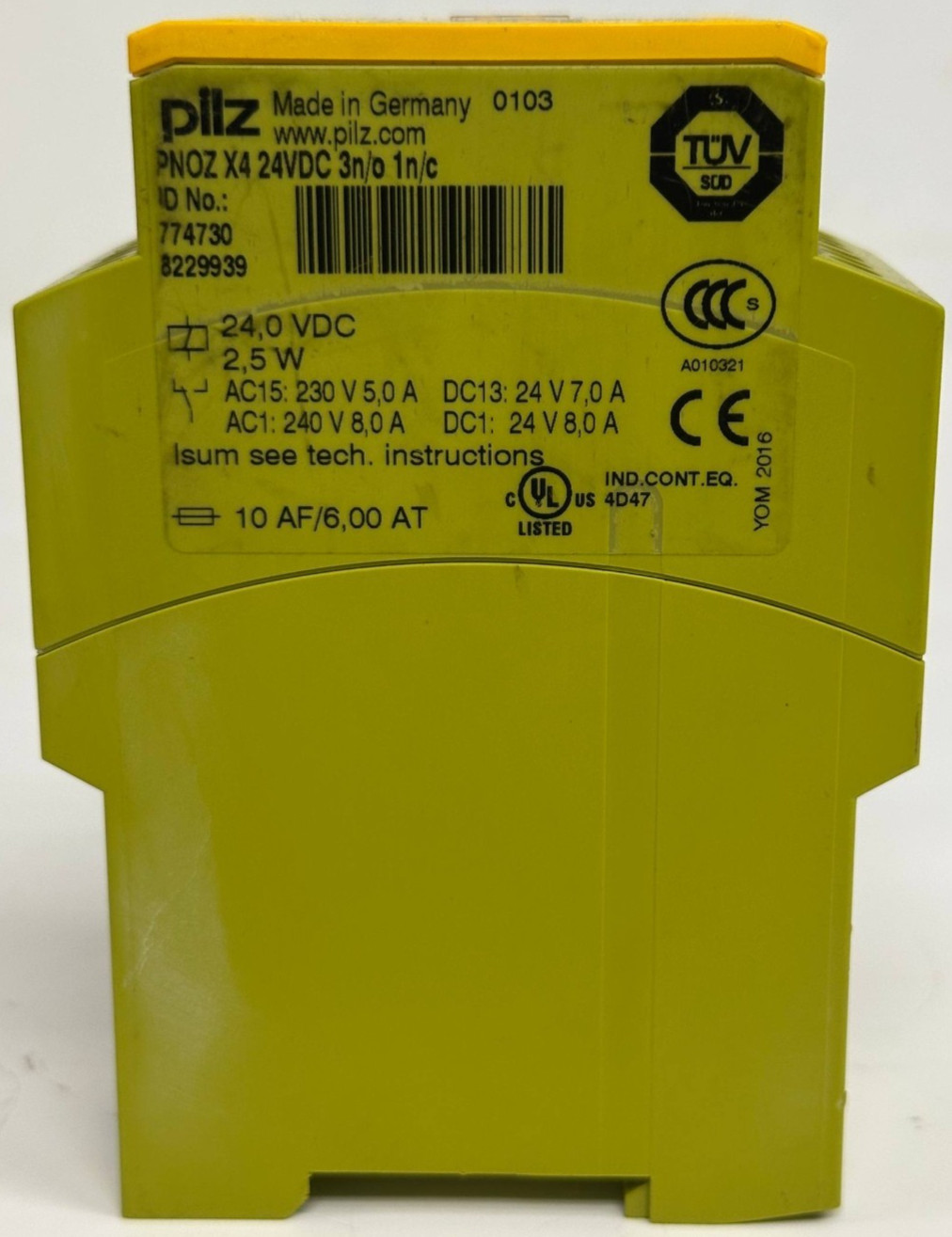 PILZ PNOZ X4 24VDC SAFETY RELAY 774730 3NO 1NC E-STOP SAFETY CONTROLLER