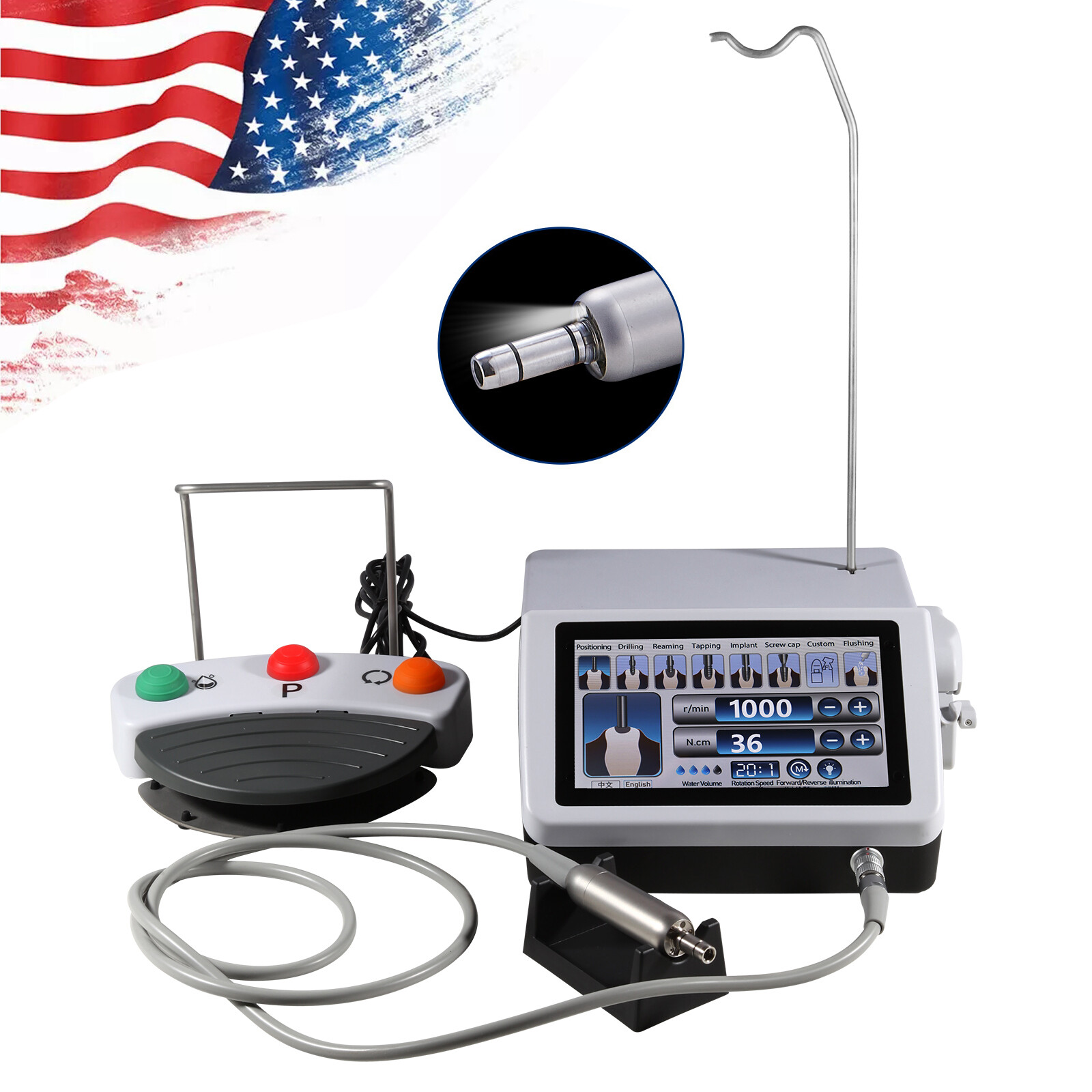 Dental Surgical Implant Motor Brushless+20:1 Handpiece