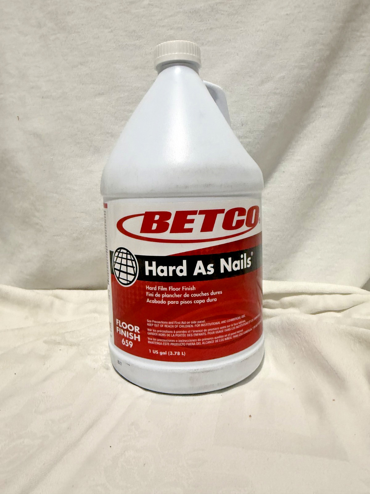 Betco Hard As Nails Floor Finish 1 Gallon Clear Acrylic Gloss Polish Wax 659 New