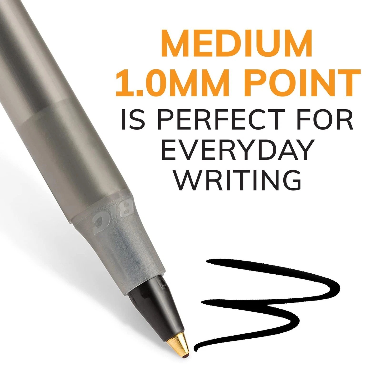 Pack of 12 Ballpoint Pen – Black Ink Ball Point Pens for Office Writing School