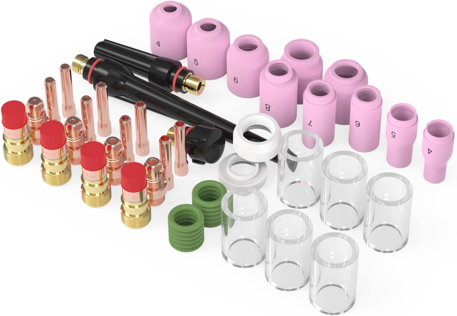 49pcs TIG Torch Accessories consumables for WP-17 WP-18 WP-26 TIG Welding Torch