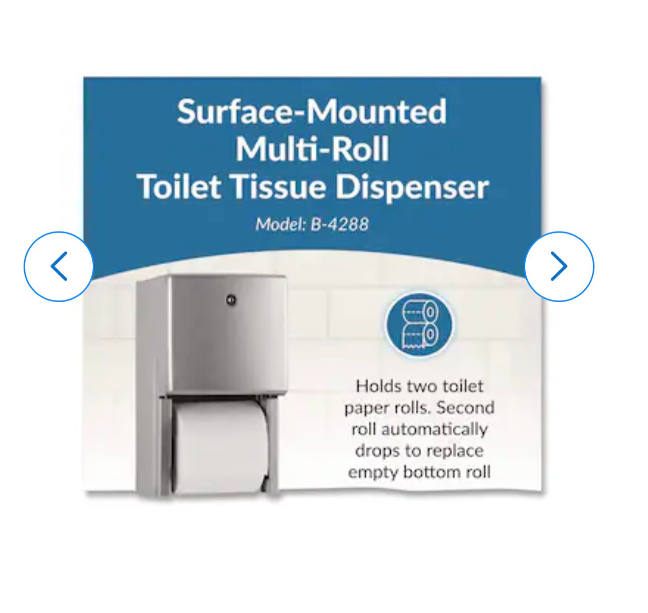 Bobrick Classic B-2888 Multi-Roll Toilet Tissue Dispenser – Brand New