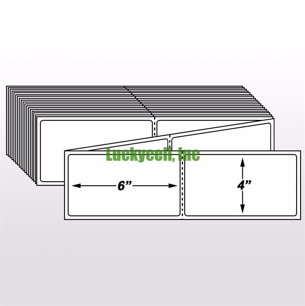 Fanfold 4×6 8000 Direct Thermal Shipping Labels Fanfolded For Zebra LP 2844