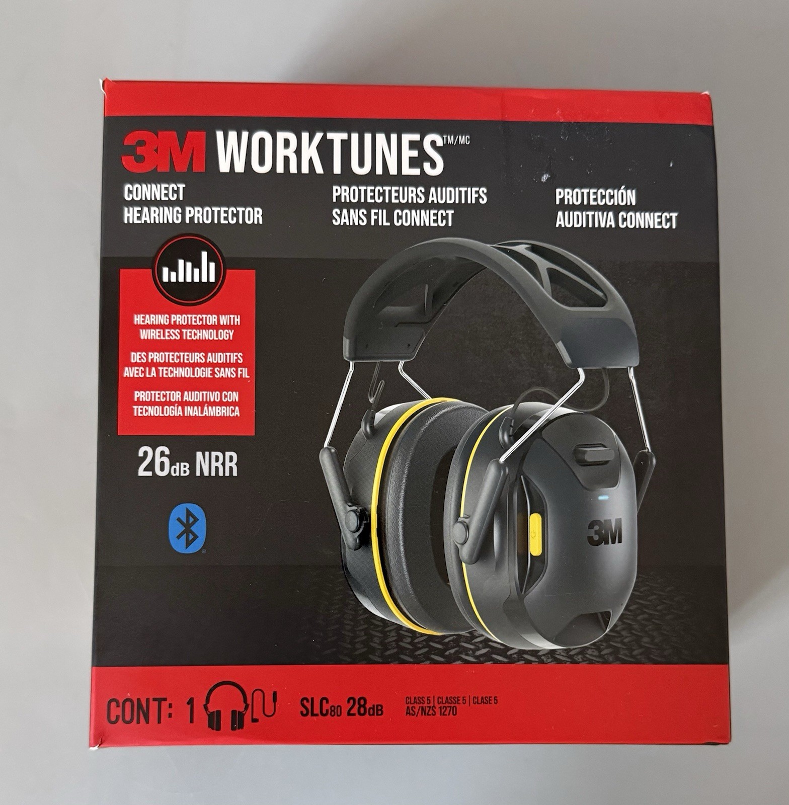 3M Worktunes Bluetooth Connect Hearing Protector 26dB NRR — New Factory Sealed