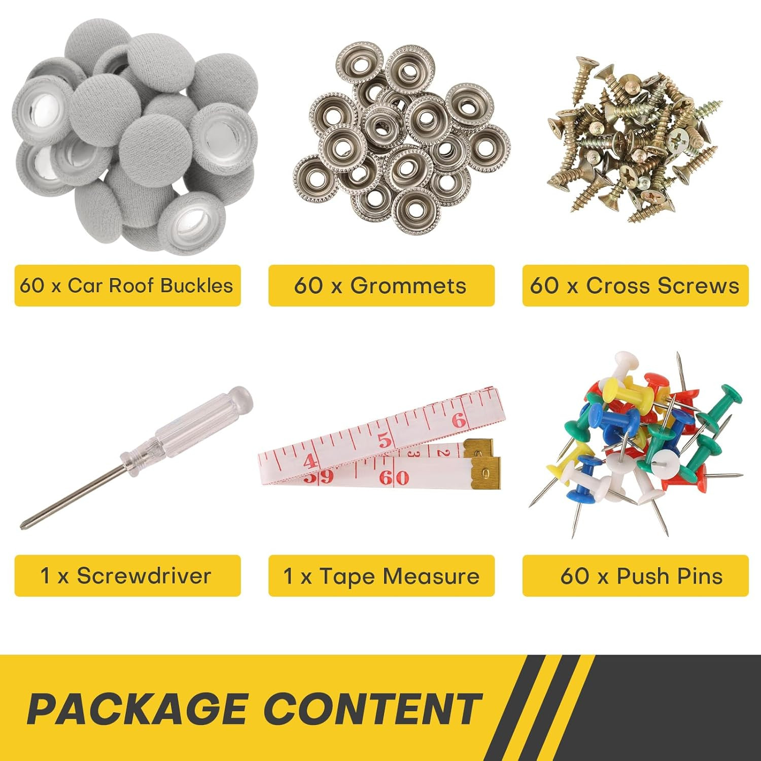 60PCS Car Roof Headliner Repair Kit | Auto Roof Snap Rivets with Installation To