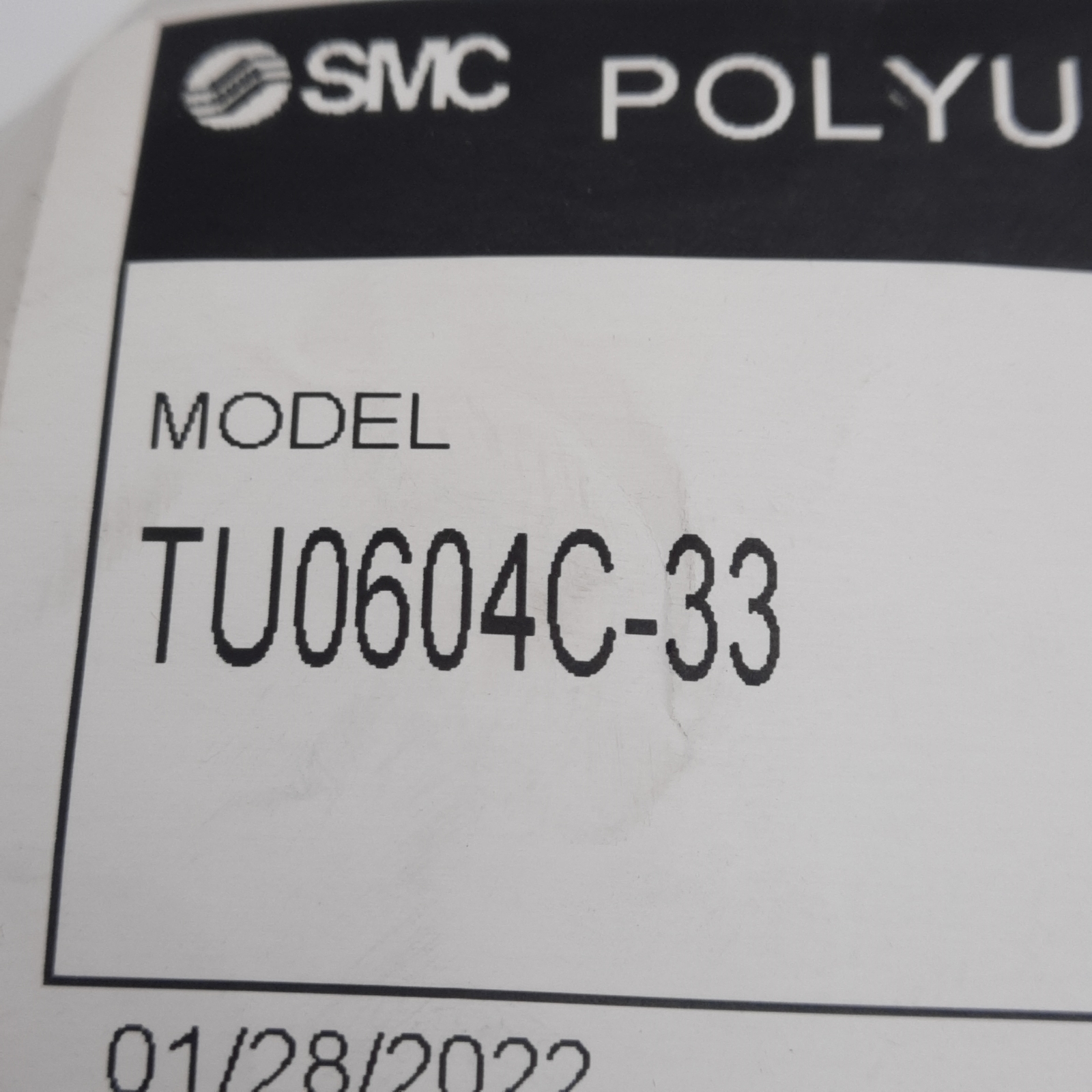 SMC TU0604C-33 Clear Polyurethane Tubing, ø6mm OD, ø4mm ID, 0.8MPa, 100ft