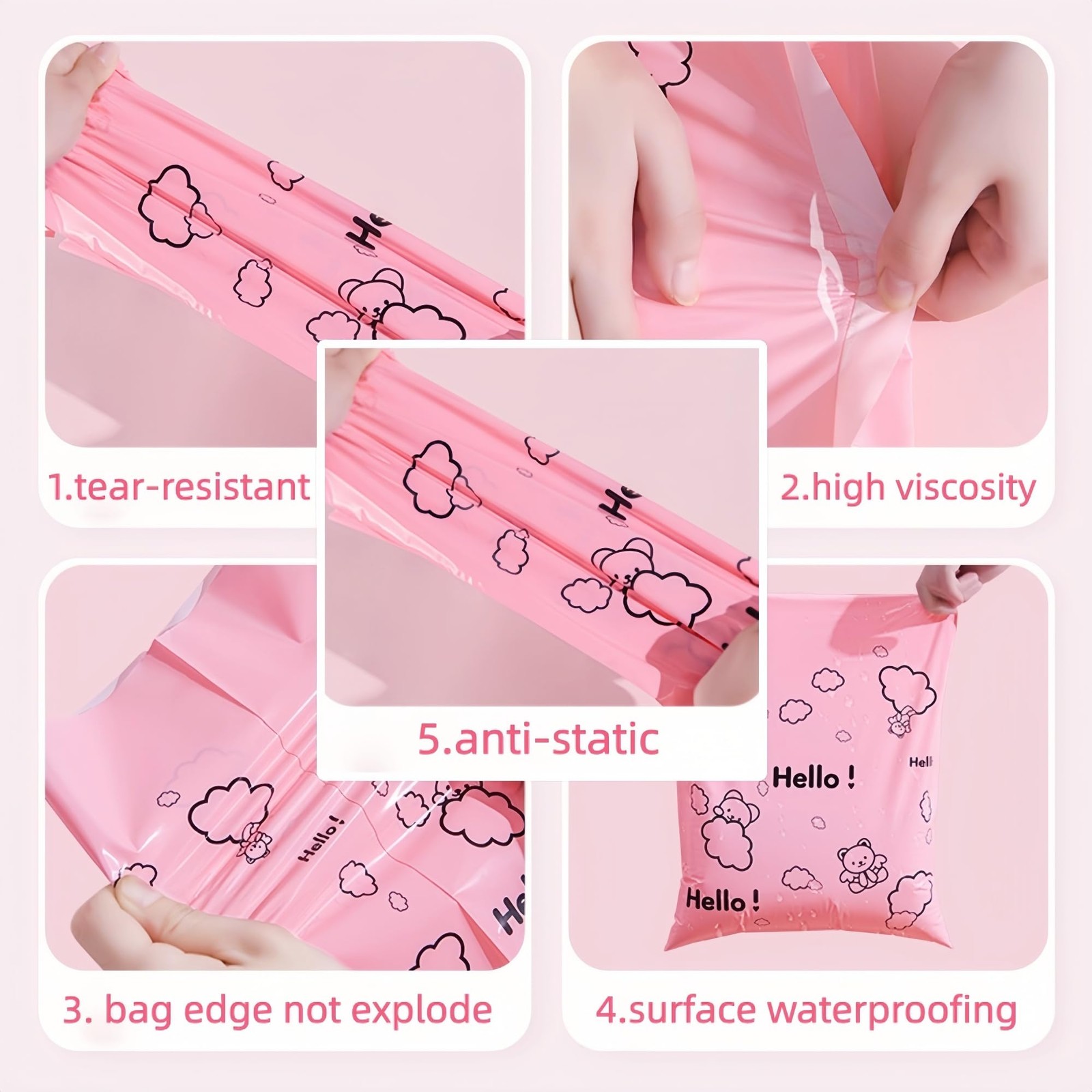 50 Pcs Small Poly Mailers Self Adhesive Shipping Envelope Mailer for Small Bu…