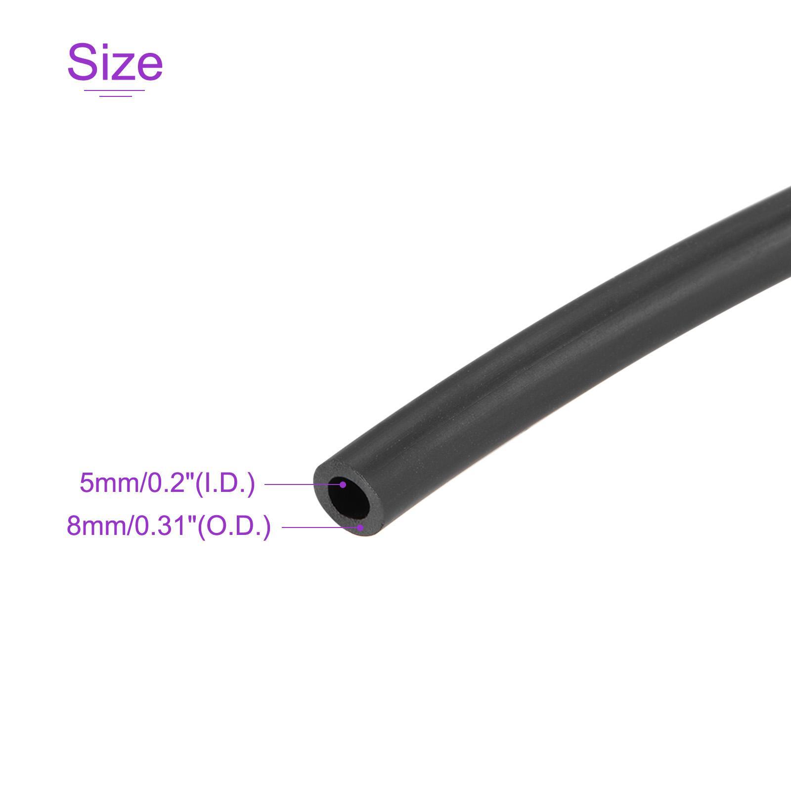 3/16″ x 5/16″ 8ft Black Rubber Lubricant Tubing Oil Resistant Plastic Tubing