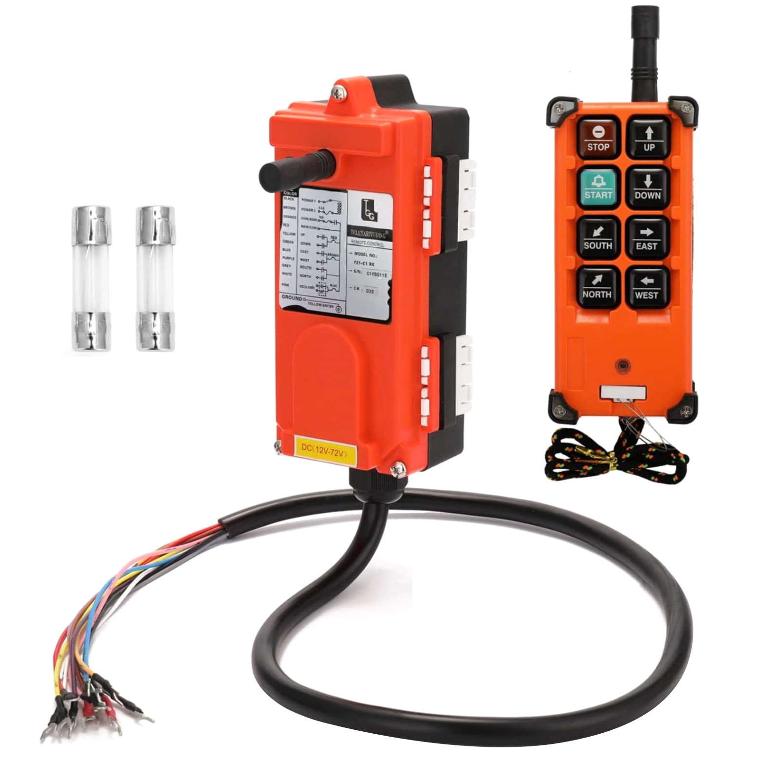 Transmitter&Receiver Hoist Crane Radio Industrial Wireless Remote Control F21E1B