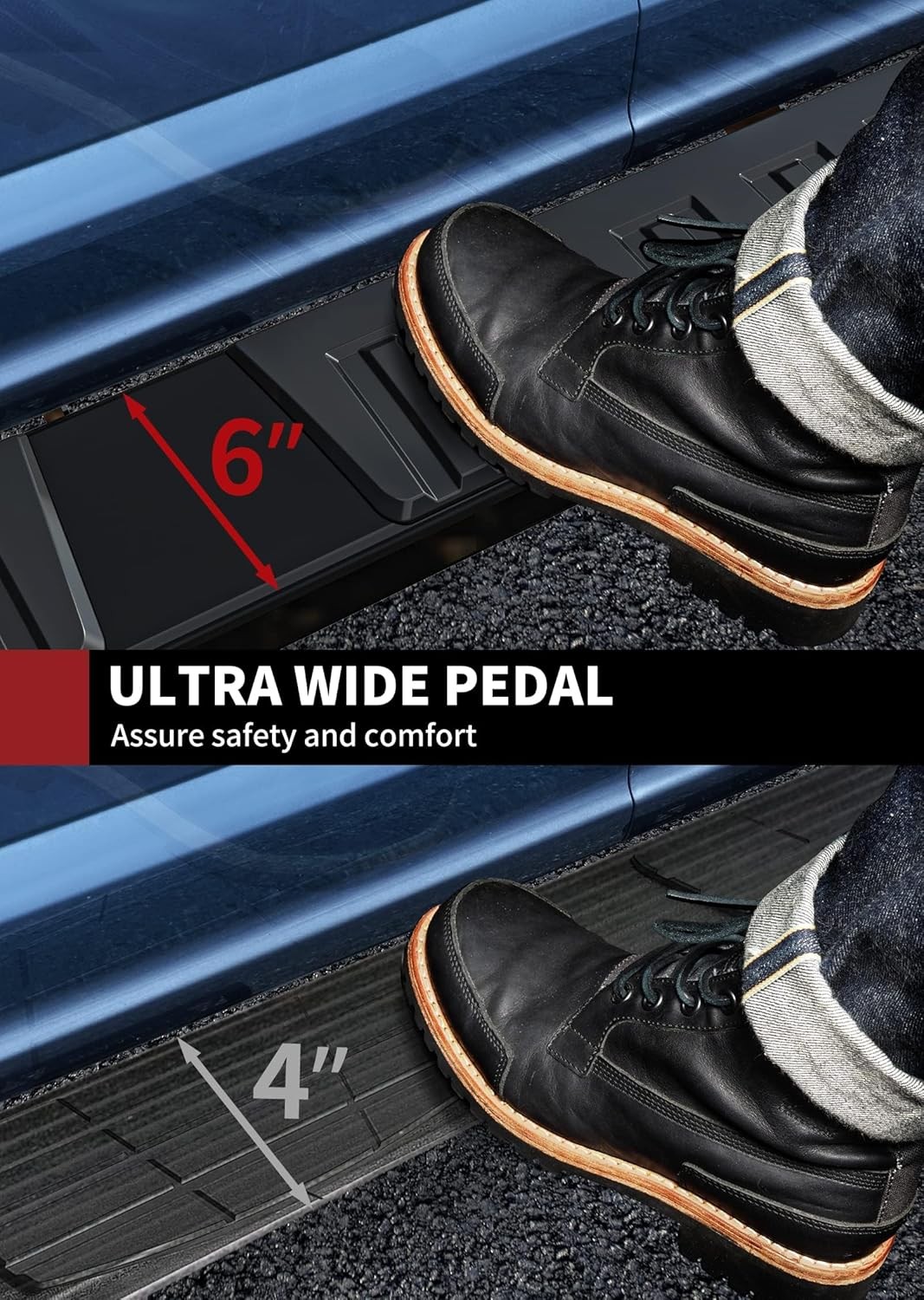 YITAMOTOR 6 Inches Running Boards Compatible with 2005-2026 Nissan Frontier Crew