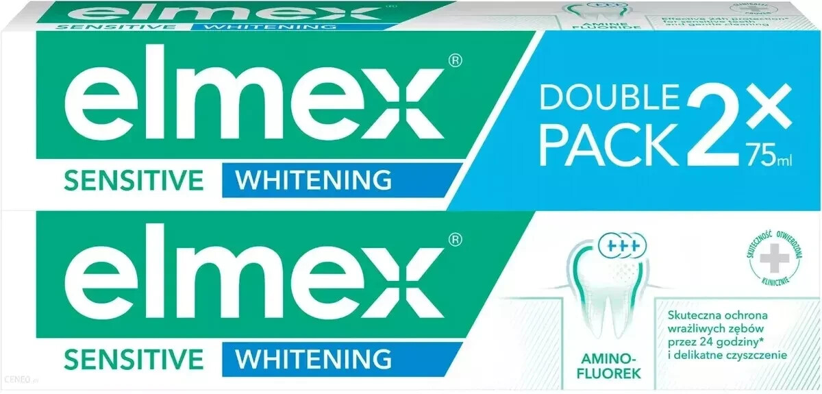 2 PACK Elmex Toothpaste Sensitive Professional Whiteness 75ml EXP 06/2027