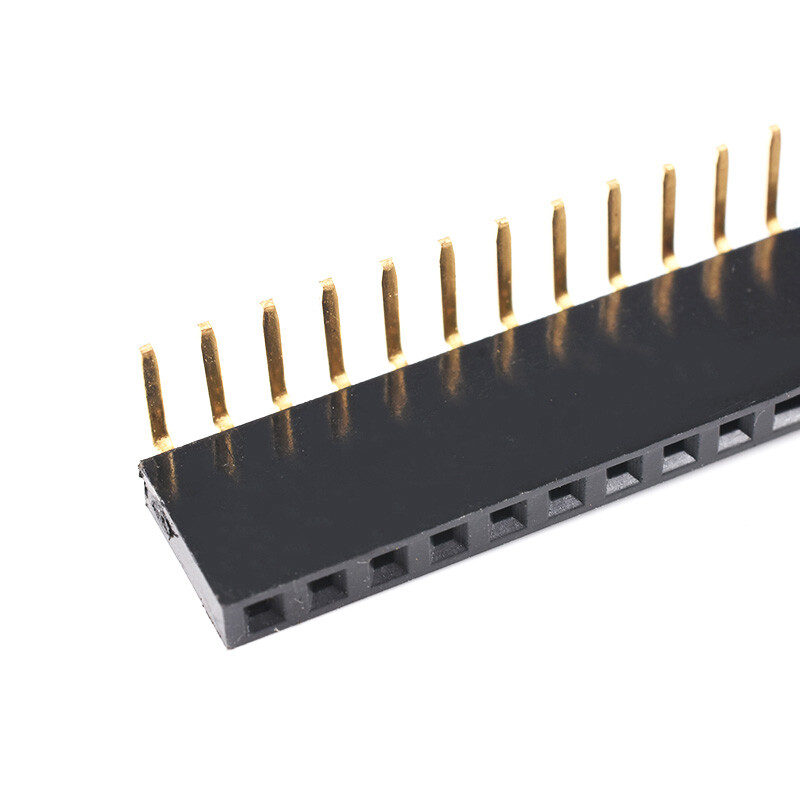 2.54mm 0.1″ PCB Header Vertical Female Socket Connector – Single / Double Row