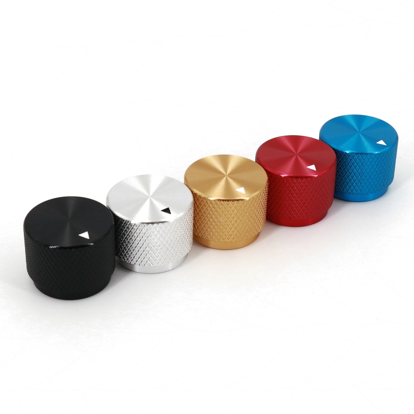 5x Solid Aluminum 20mm*15.5mm Audio Rotary Control 6mm Dia Potentiometer Knobs
