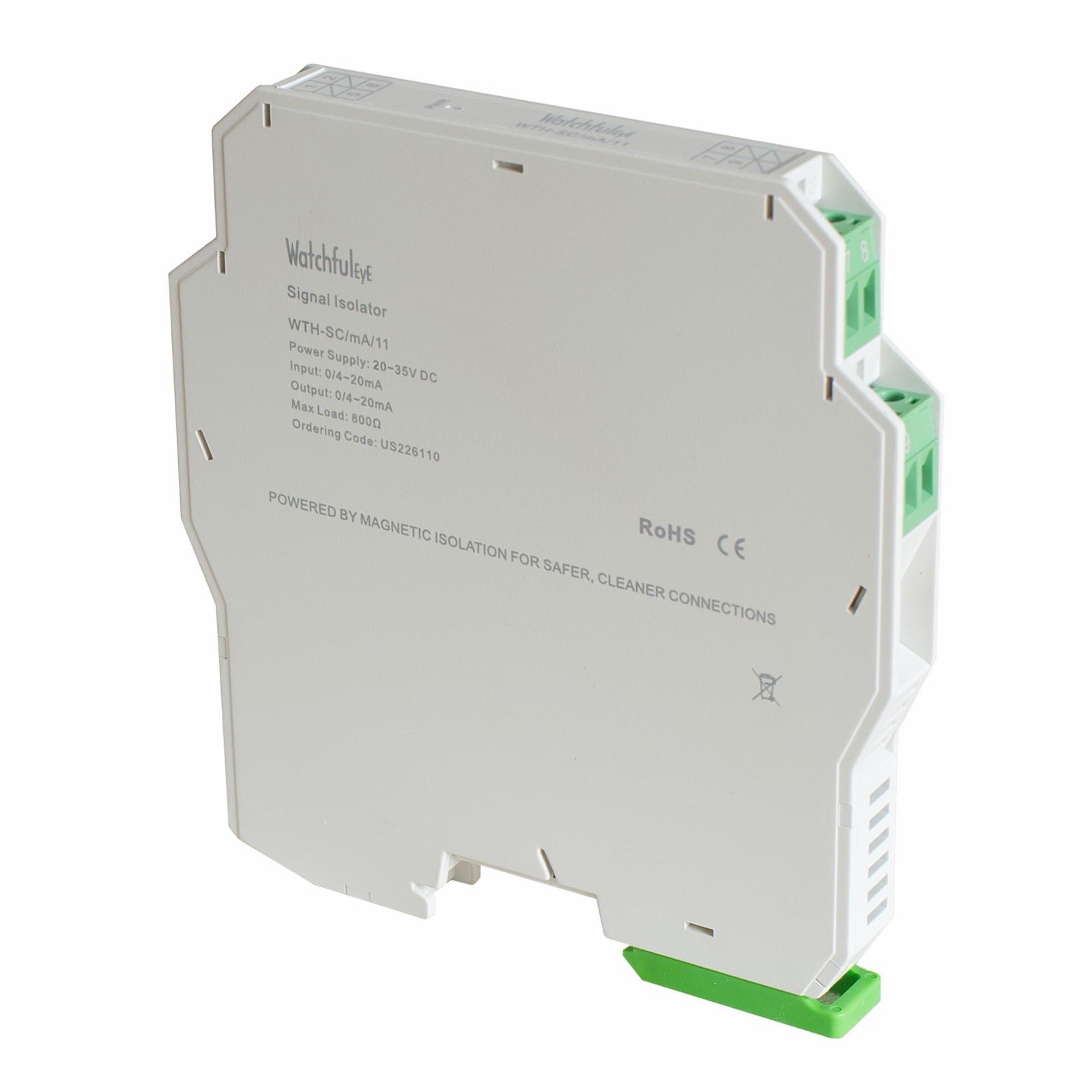 24V DC Signal Isolator, 2 in 4 out 4-20mA Power Splitter, PLC Detection DIN R…