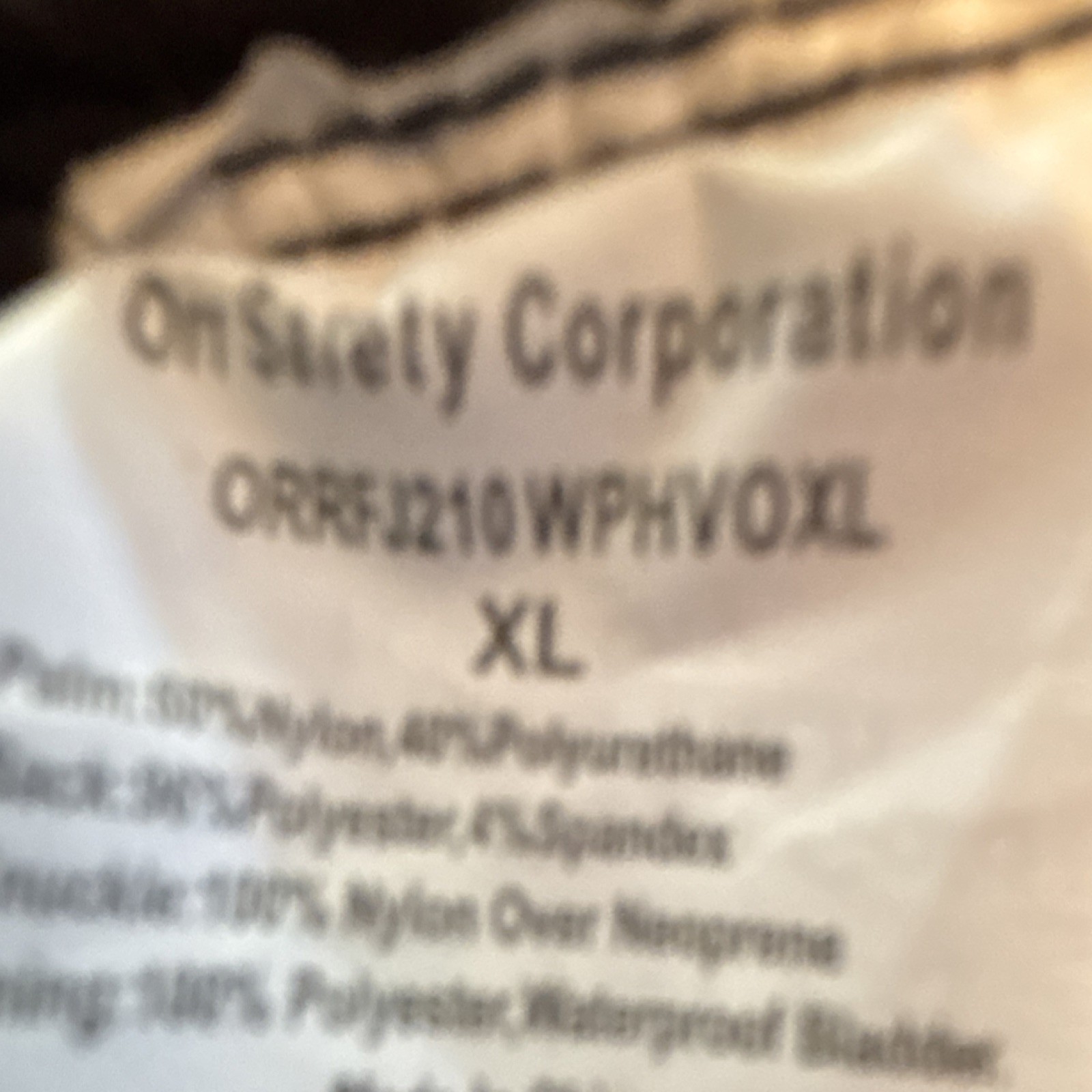 ORR Safety Waterproof Insulated XL Work Gloves Orange Black Nylon Polyester