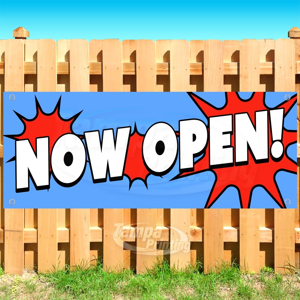 NOW OPEN Advertising Business Store Company Vinyl Banner Flag Sign USA SB11292