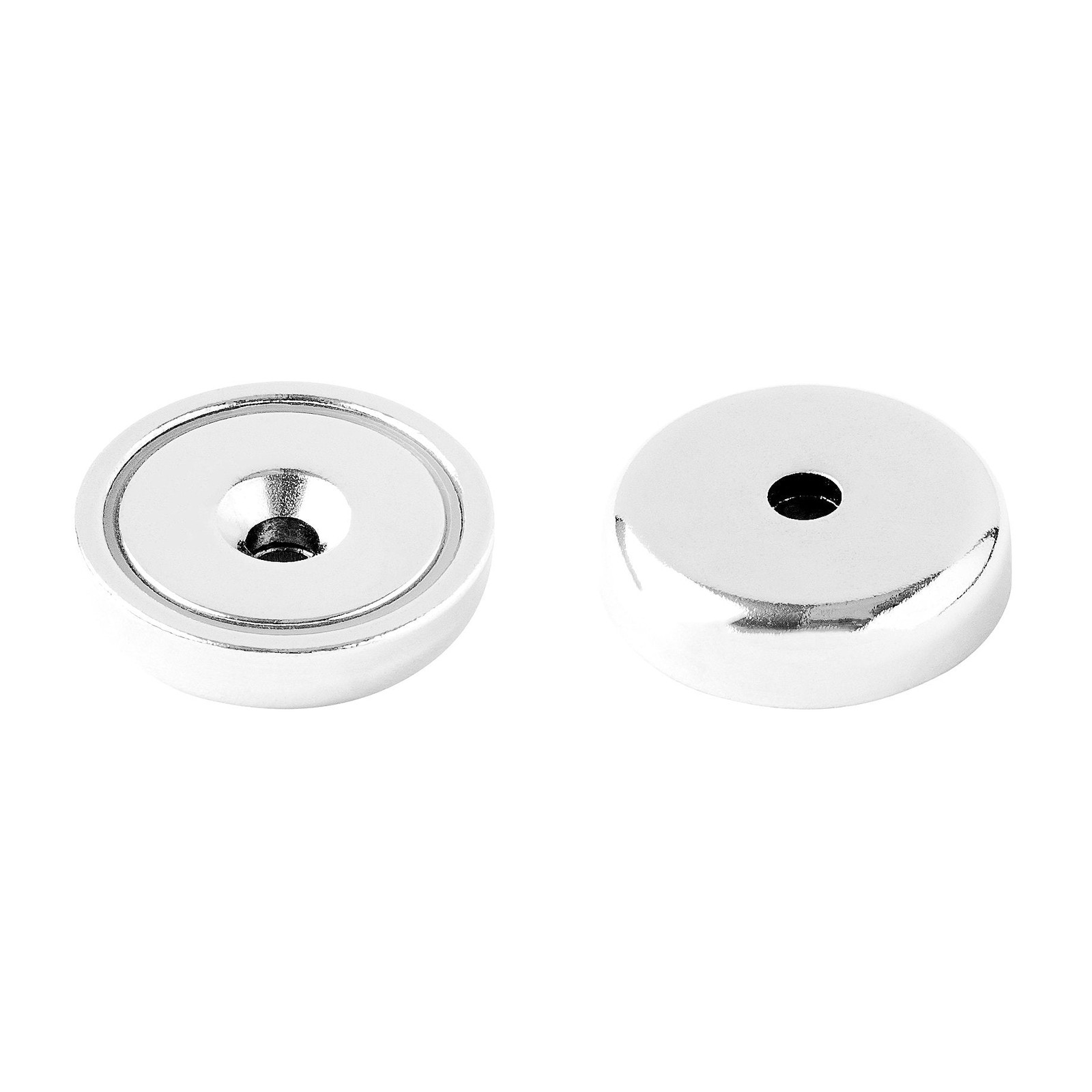 32mm Neodymium Rare Earth Countersunk Cup/Pot Mounting Magnets N42 (4 Pack)