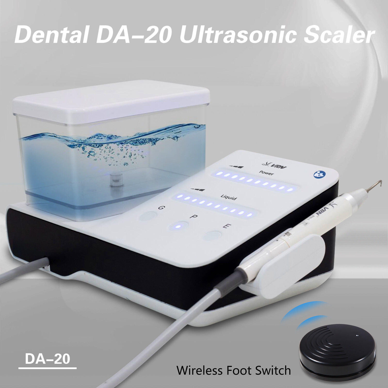 LED Dental Ultrasonic Piezo Scaler Handpiece Bottle Fit EMS Woodpecker + 10*Tips